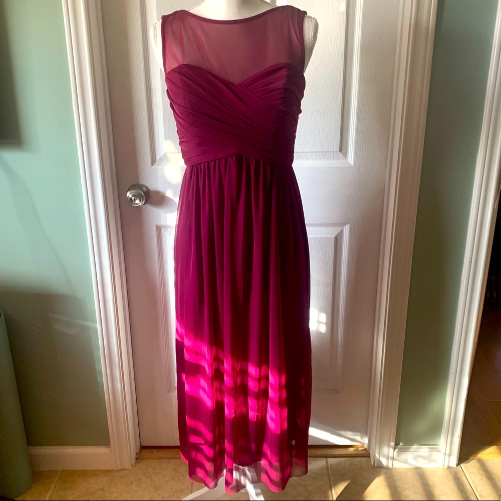 Women’s David’s Bridal dress gown bridesmaid Sangria Size 10. Used once …